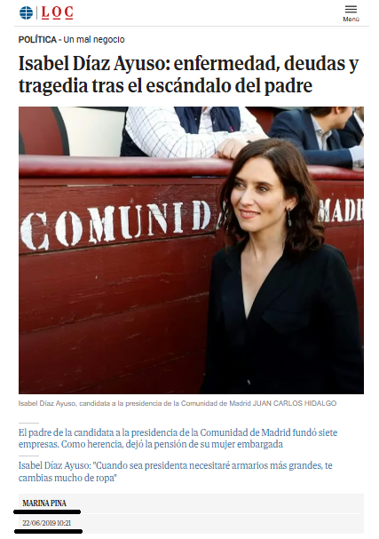 remerikos's tweet image. A ver si lo entiendo ¿La AUDIENCIA DE MADRID condena a un tuitero con 500 seguidores por decir que el padre de AYUSO era alcohólico, cuando @marinapinau en @elmundoes publicó 2 años antes que Leonardo &quot;iba de barra en barra&quot; y describe con todo lujo de detalles su salud mental?