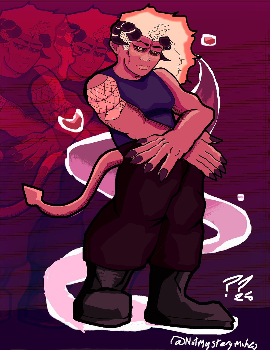 NotMysteryMakes's tweet photo. wanted to draw my favorite copycat, so here she is.

#art #ocart #digitalart #kritart #madewithkrita #noai https://t.co/6fK45fOtIw