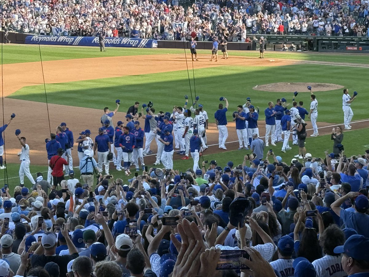 Xriptian's tweet image. Game #147 – September 28, 2025
St. Louis Cardinals vs Chicago Cubs
Wrigley Field, Chicago IL

The last day of Fan Appreciation Weekend and the final game of the regular season. I finally got one of the Cubs pennant giveaways to add to my collection. It was a beautiful day at…