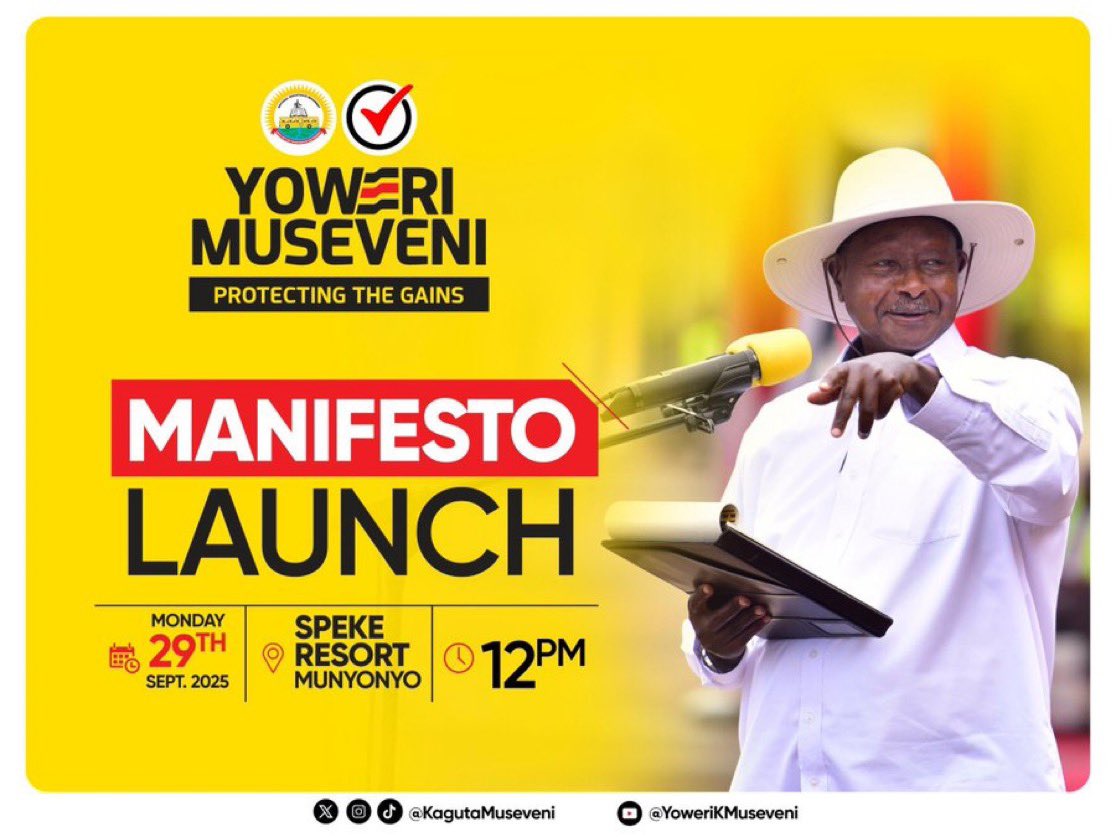 ericmuhangi22's tweet image. Today all roads heads to Munyonyo Speke Resort as our President @KagutaMuseveni is Launching his Manifesto under the Theem of #protecting 
@ProcieTamale 
@NRMOnline 
@NrmYouthleague 
@AkankwatsaQ 
@AhmedKayiira 
@Plumedia1
