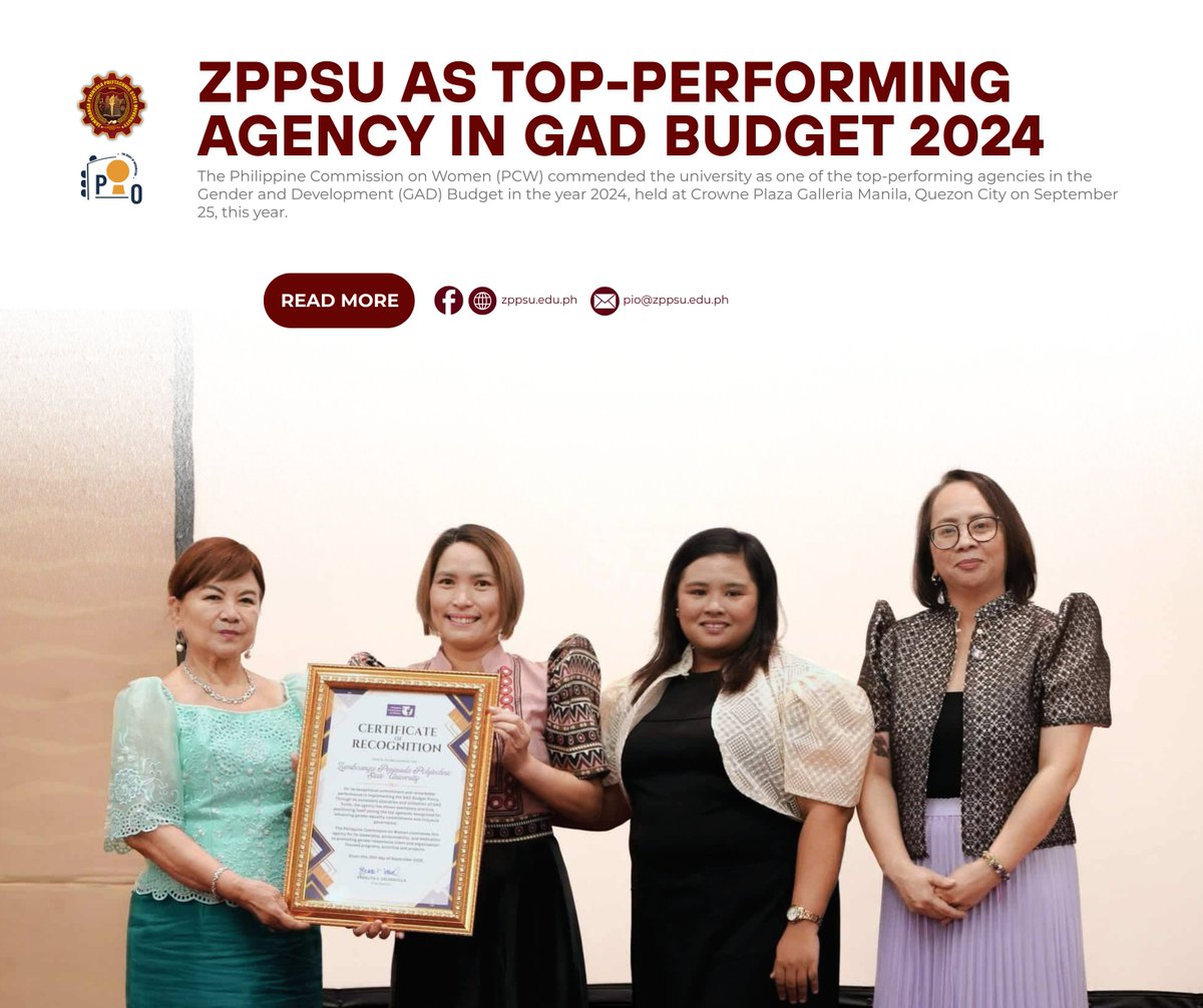 ZPPSUPIO's tweet image. The ZPPSU commits to always integrating GAD in all implementing policies and services to realize inclusivity, create impact, and uphold the rights of all.

FULL STORY 📷 zppsu.edu.ph/zppsu-as-top-p…

#OneZPPSU
#KeepingYouInTheKnow