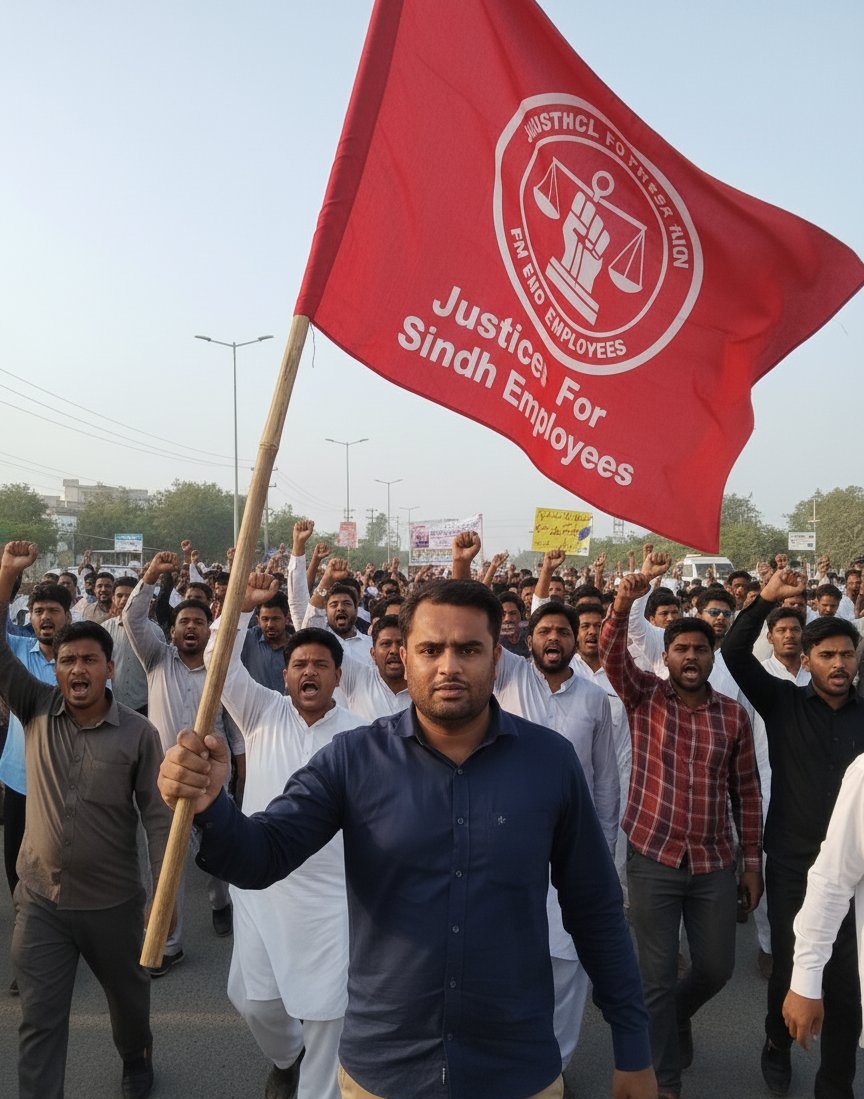 khalidkoree's tweet photo. Sindh govt cannot silence us!
We will raise our voice in every street, every city, every office until justice is restored.
#JusticeForSindhEmployees https://t.co/zRMPHU9iFw