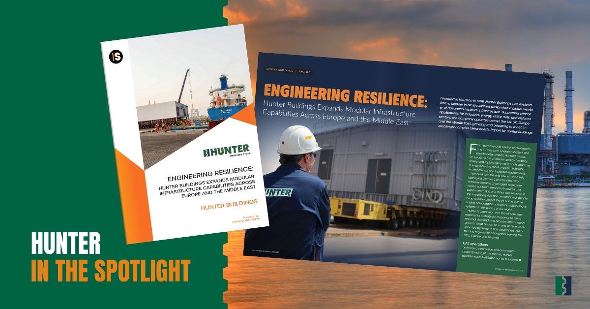 hunterbuildings's tweet image. It was 1999 when Hunter forged a new path forward with blast-resistant design — and we never stopped innovating. Carlo Panetta talks with Inside Sustainability magazine about how we’re advancing modular infrastructure worldwide.
#CustomModular
bit.ly/3KrBNT4