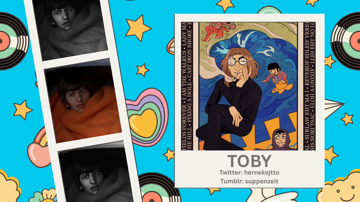 🎸ARTIST SPOTLIGHT🥁

Our next artist is Toby!

🎶 Twitter: <a href="/hernekejtto/">🪲🥁 | tobey | 🎤🐐 | SOAD 29/06</a> 
🎶 Tumblr: @/suppenzeit

🎤 “My favorite song is Octopus's Garden, favorite Beatle is Ringo!!”