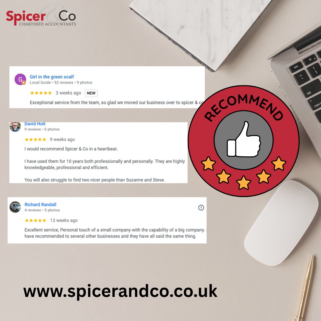 Our client reviews make us feel very proud of our work.
'Exceptional service from the team, so glad we moved our business to Spicer &amp; Co'
'Highly knowledgeable and professional'
'Efficient'
'The personal touch of a small company with the capabiity of a big company'