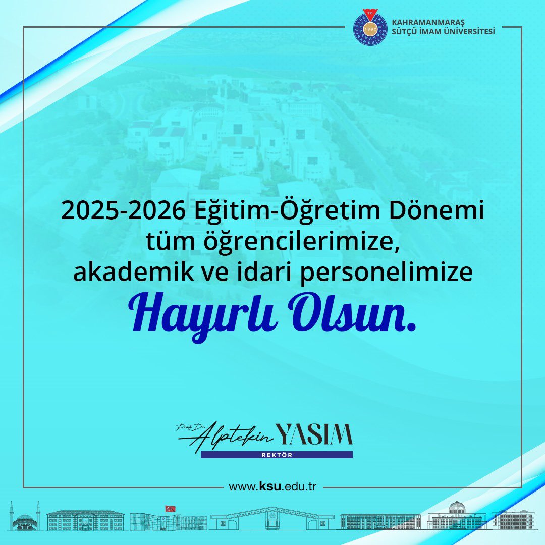 2025-2026 Eğitim-Öğretim Dönemi tüm öğrencilerimize, akademik ve idari personelimize hayırlı olsun.