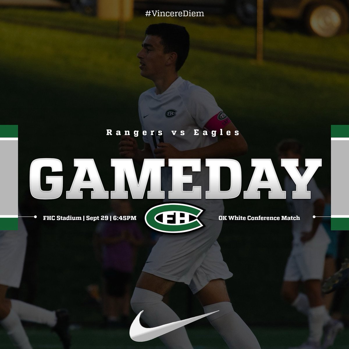 It’s GAMEDAY!! Come on out to FHC Stadium and watch your Rangers take on the Eagles from GR Christian. JV game kicks off at 5pm with Varsity to follow. Be Loud and Be Proud!! #VincereDiem #RangerPride