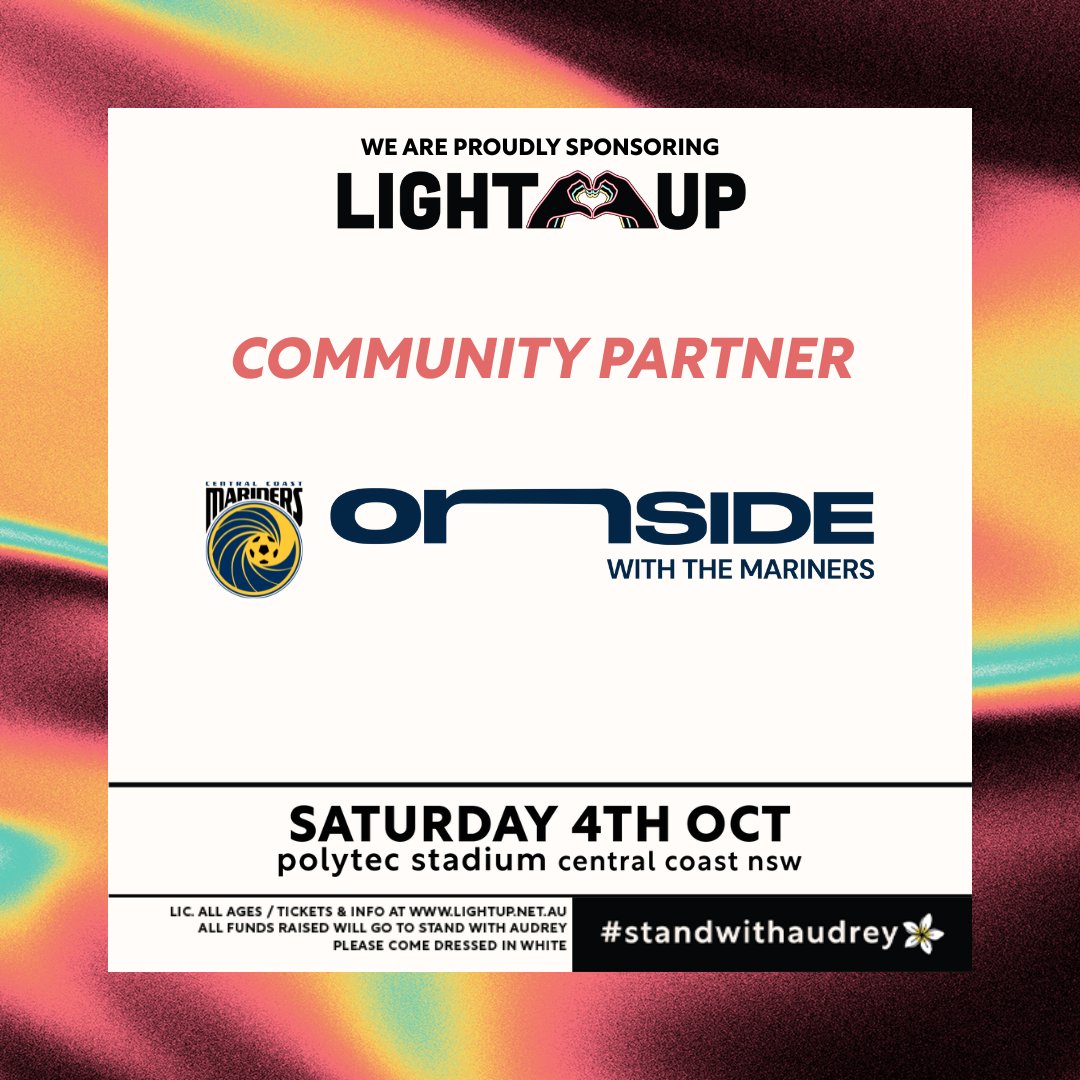 We are proudly supporting the Light Up event at polytec Stadium this Saturday! 🫶

Tickets are almost gone, so get yours now to avoid missing out on an evening of not only music, but community, remembrance, and change 💛

👉 Tickets and more info: lightup.net.au.

#CCMFC