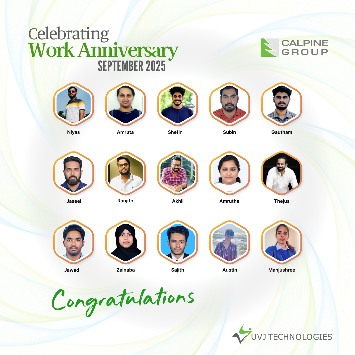 calpine_group's tweet photo. September Success Stories &amp; Milestones!
We’re thrilled to recognize the incredible team members celebrating their work anniversaries this September!
#WorkAnniversary #SeptemberMilestones #TeamCelebration #GratitudeAtWork #TogetherWeGrow #UVJTechnologies #CalpineGroup https://t.co/etNXWGfZtX