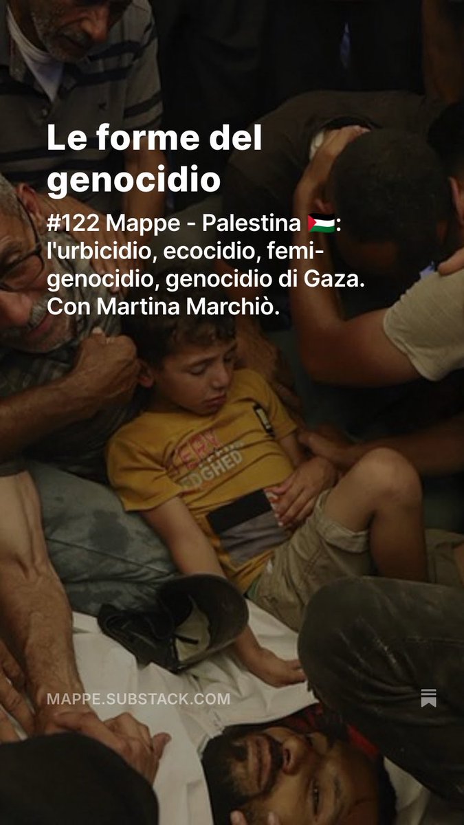 endriuco's tweet image. La puntata di #Mappe sulla Palestina 🇵🇸.

Non è in corso solo un genocidio ma anche un urbicidio: una distruzione sistematica dell’identità di un’intera popolazione attraverso le sue infrastrutture. Un ecocidio, un femi-genocidio, una carestia.

mappe.substack.com/p/forme-genoci…