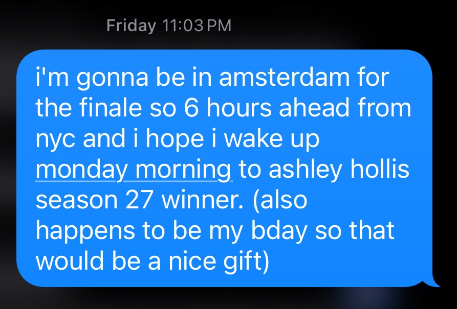 manifested btw!!!!!! ily ashley ily bb #bb27