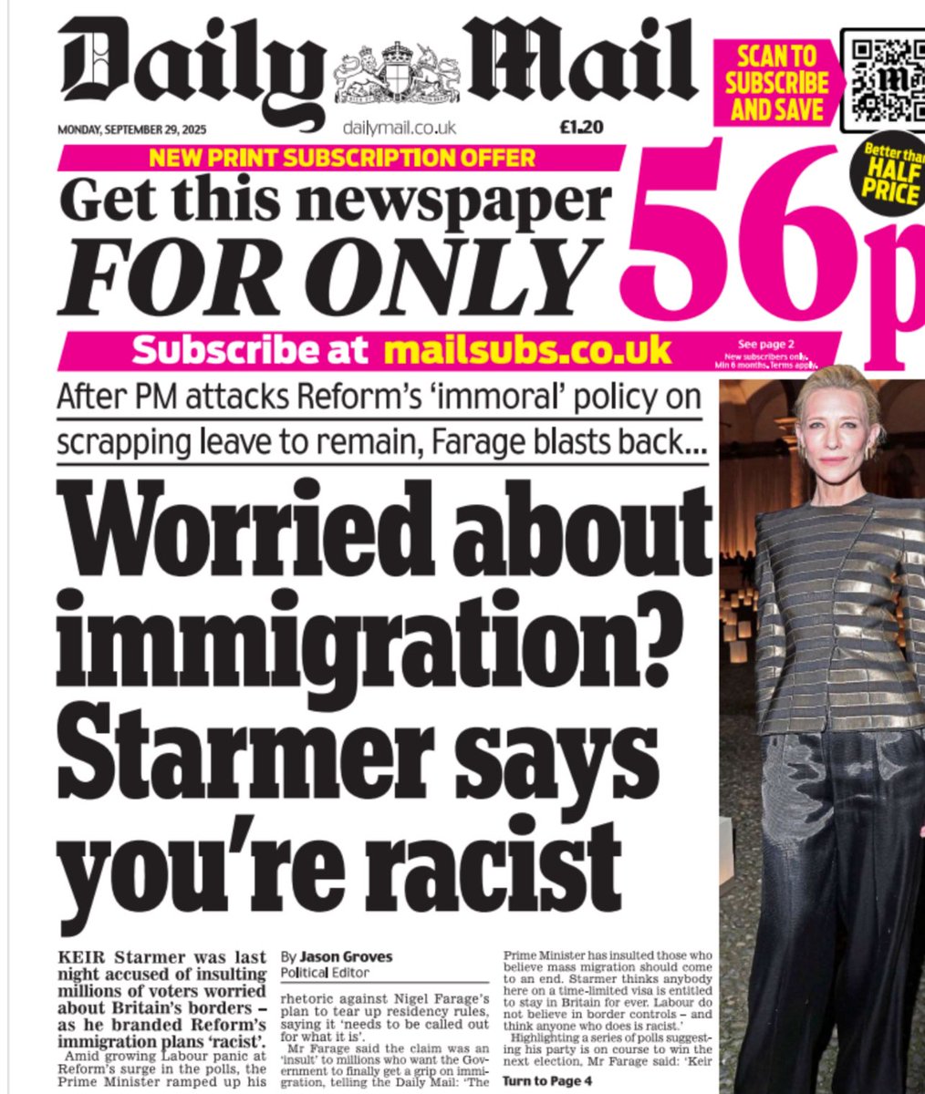 pinguforest's tweet image. Starmer didn’t say Reform supporters were racist. He said that a policy that retrospectively takes people who have the legal right to be here and who have lived and worked as part of the community and send them abroad is racist.