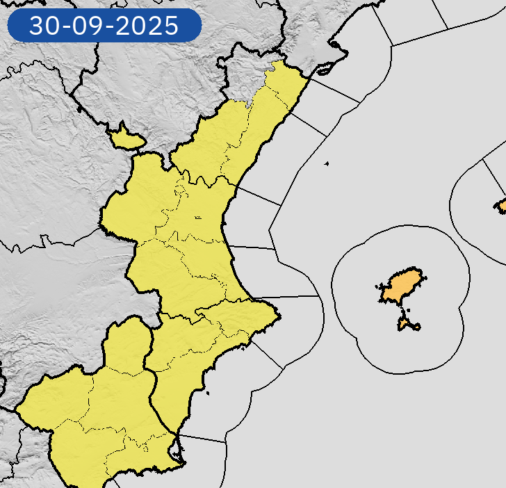 AEMET_C. Valenciana (@aemet_cvalencia) on Twitter photo 29/09 08:18 Avisos  activos hoy y mañana en Comunitat Valenciana por tormentas y lluvias. Nivel máximo de aviso: rojo.
Actualizaciones en aemet.es/es/eltiempo/pr… 29/09 08:18 Avisos  activos hoy y mañana en Comunitat Valenciana por tormentas y lluvias. Nivel máximo de aviso: rojo.
Actualizaciones en aemet.es/es/eltiempo/pr…