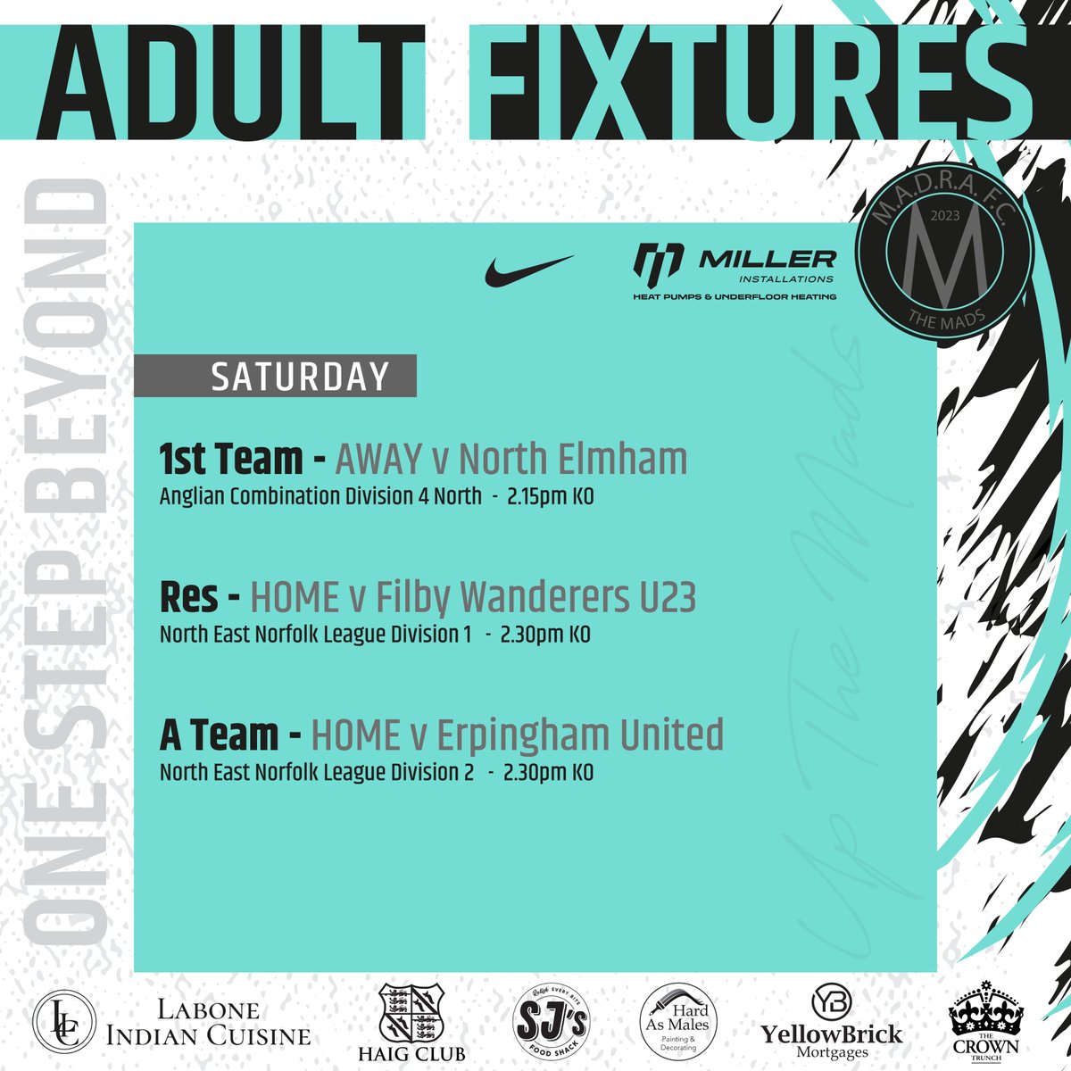 𝗔𝗗𝗨𝗟𝗧 𝗙𝗜𝗫𝗧𝗨𝗥𝗘𝗦
Here's how the adult games look
#UpTheMads #OneStepBeyond