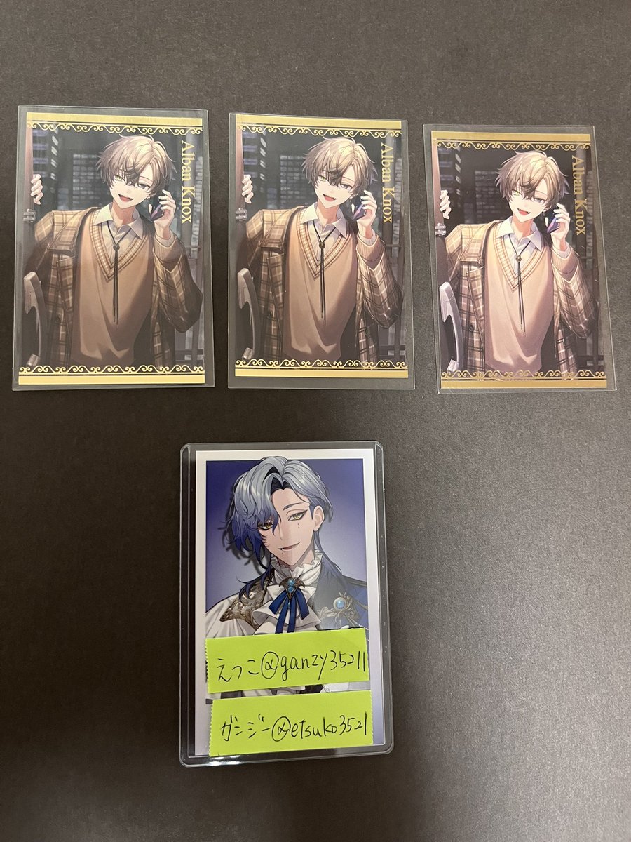 【譲渡】 にじさんじ ボイスビジュアルカード 

譲: 画像1枚目

求: 定価＋送料

・郵送のみ
・ゆうちょ又はPayPayへのお支払い

・3点まとめての方優先

お声がけは  #ganzy35211  へフォロリク頂き、そちらの募集ポストにてお願いいたします。

お気軽にお声がけください🙇‍♀️