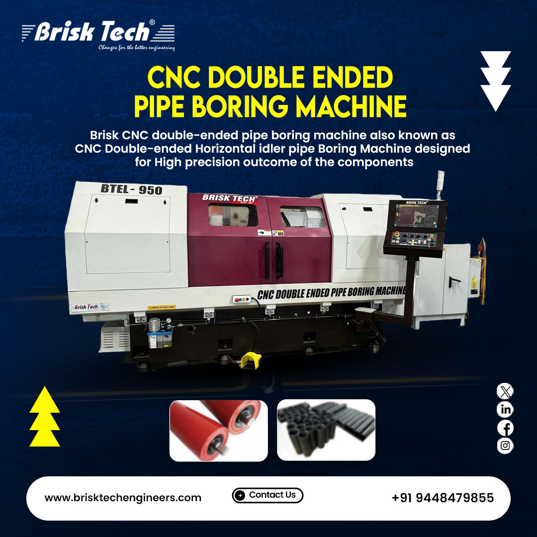 brisktechindia's tweet image. CNC Double-Ended Pipe Boring Machine! 🚀

Looking for high precision and efficiency in pipe boring?

📞 Request a quick quote: +91 94484 79855
🌐 Explore more: brisktechengineers.com

#cnc #pipeboringmachine #HighPrecisionMachining #ManufacturingSolutions #precisionmachining
