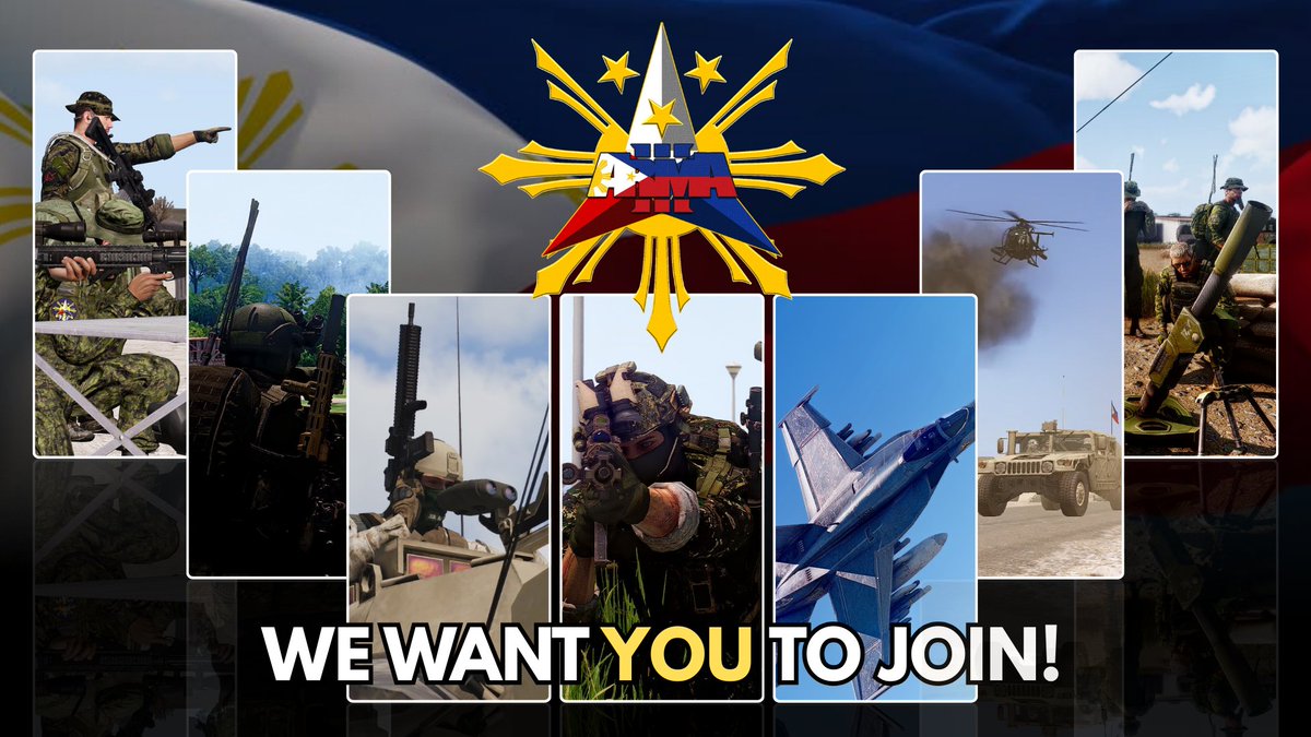 ArmaPh74491's tweet image. 🫡🇵🇭 PJSF is recruiting! 🇵🇭🫡
Join the largest Arma 3 MILSIM group in the Philippines. Infantry, pilots, armor crews &amp;amp; more — there’s a spot for YOU.
🎮 With Arma 3 on Steam sale, now’s the perfect time to enlist.

#Arma3 #MILSIM #PJSF #SteamSale #GamingPH #JoinTheFight