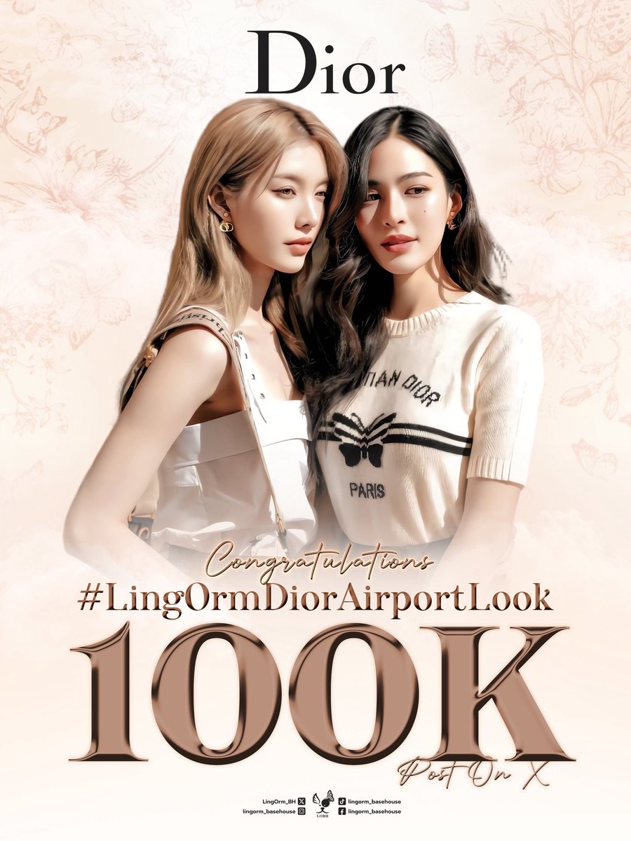 LingOrm_BH's tweet photo. 𝐂𝐨𝐧𝐠𝐫𝐚𝐭𝐮𝐥𝐚𝐭𝐢𝐨𝐧𝐬 𝐅𝐨𝐫 𝟏𝟎𝟎𝐊 𝐑𝐞𝐩𝐨𝐬𝐭𝐬 𝐎𝐧 𝐗 !!! 🎉🎉🎉

ก้าวแรกแห่งพลังเริ่มต้น 100K แตกเรียบร้อยแล้ววว! ด้อมม่วงพร้อมพาหลิงออมสู่ปารีสแฟชั่นวีคอย่างสง่างาม 💜

LINGORM FLY TO DIORSS26 #LingOrmDiorAirportLook #DiorSS26 #Dior #PFW 
#LingOrm https://t.co/EH6iWZGjx5