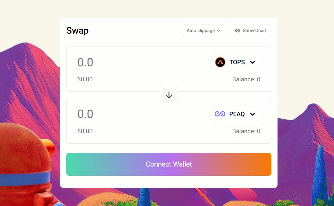 🚨 New robotics $TOPS gets listed on native peaq DEX!

@igam3_ai team has been teasing a lot about <a href="/machinedex/">MACHINEX</a> in the last few months

finally it gets listed today, I expect volume drought will end soon

this listing was much needed for its revival from dead CEXes

note: