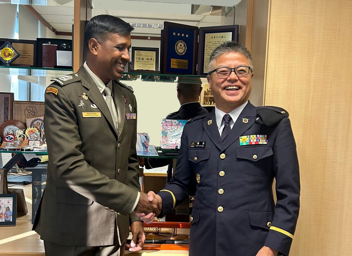 🇯🇵🇸🇬綿引 #陸上自衛隊 最先任上級曹長 は、9月26日、荒井陸上