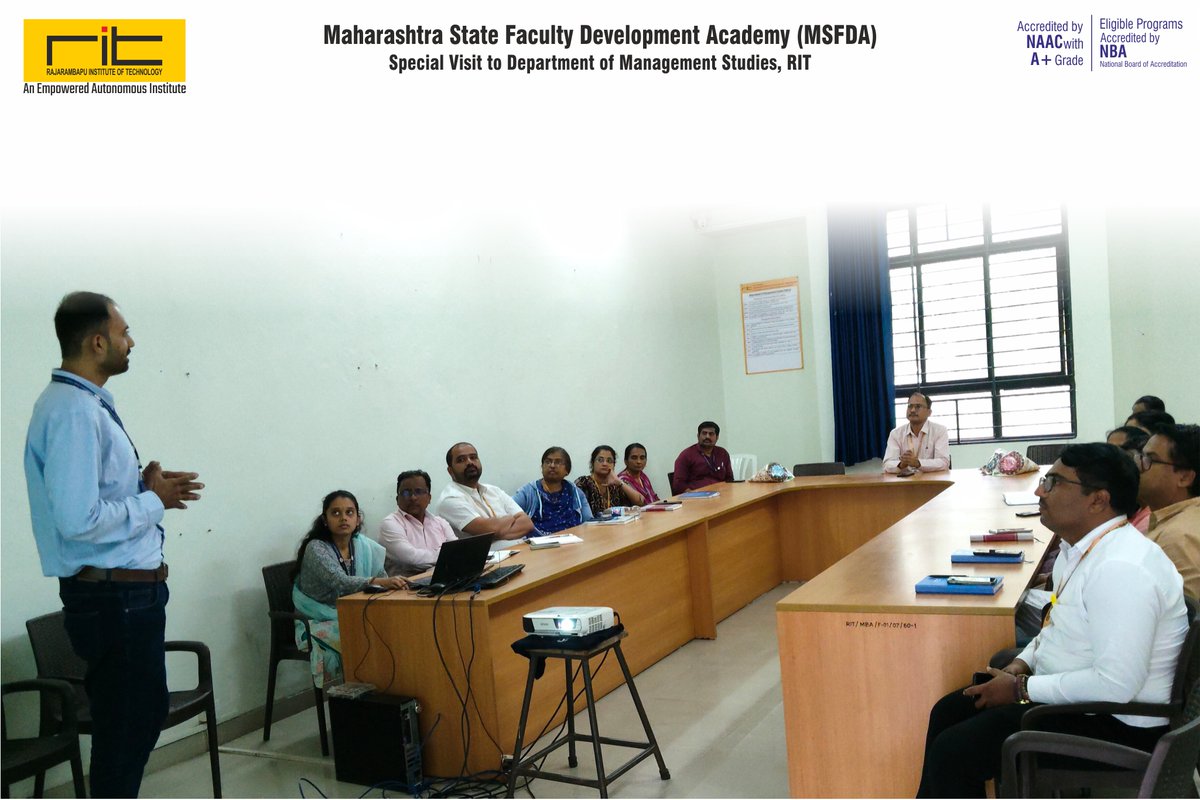 ritindia1983's tweet image. We were delighted to host the team from Maharashtra State Faculty Development Academy (MSFDA) at our Department of Management Studies. 🌟
🤝 Guests included:
Dr. Gaurav Kadlag, Mr. Salim Sayyed, Ms. Dhanashree Padwal &amp;amp; Ms. Savita Shingare.

#RITMBA #MSFDA #FacultyDevelopment