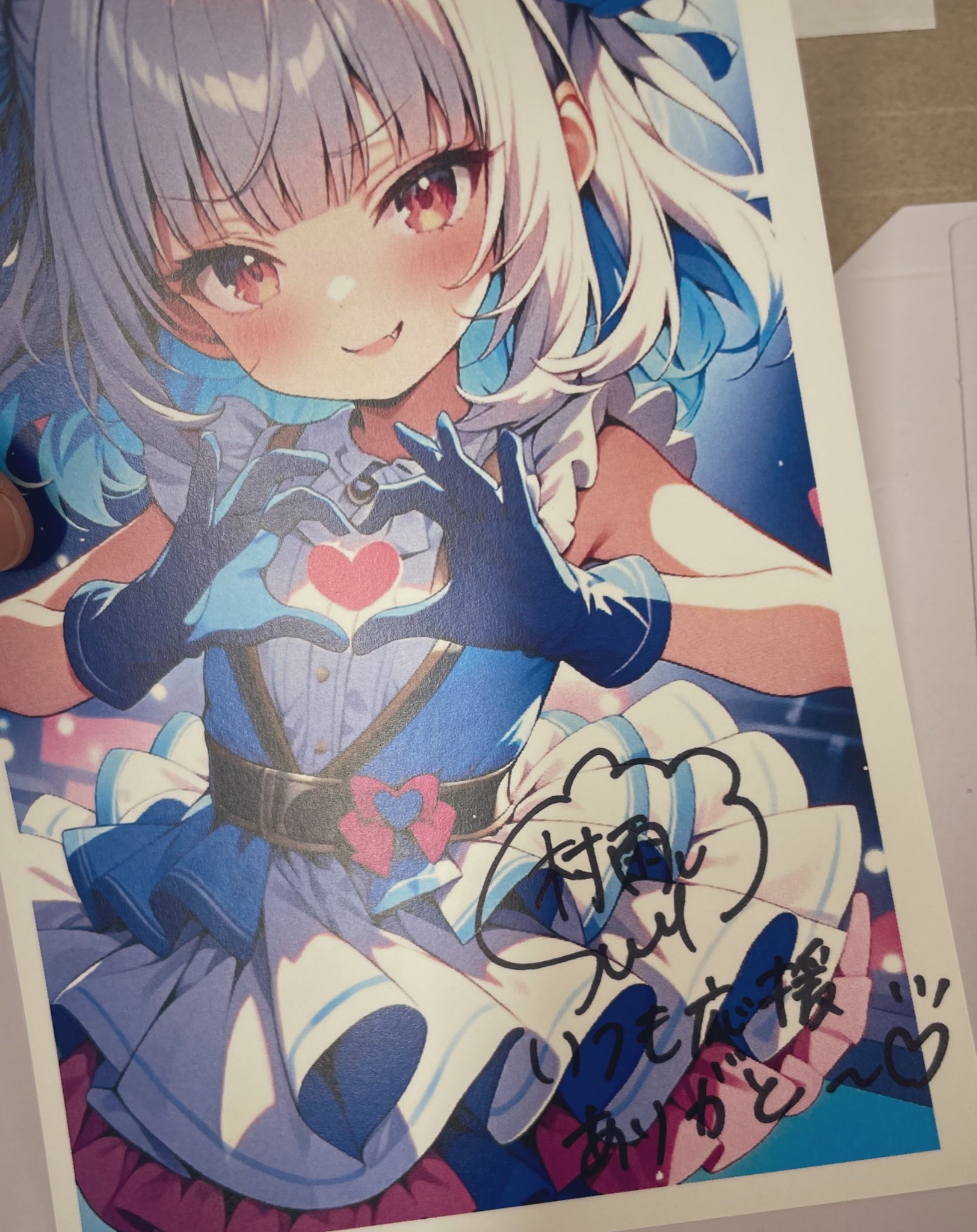 蒼都かりん　直筆サイン色紙　発売記念　オリジナルポストカード付き ホロライブ VTuber 夏色まつり 直筆サイン&箔押し複製メッセージ