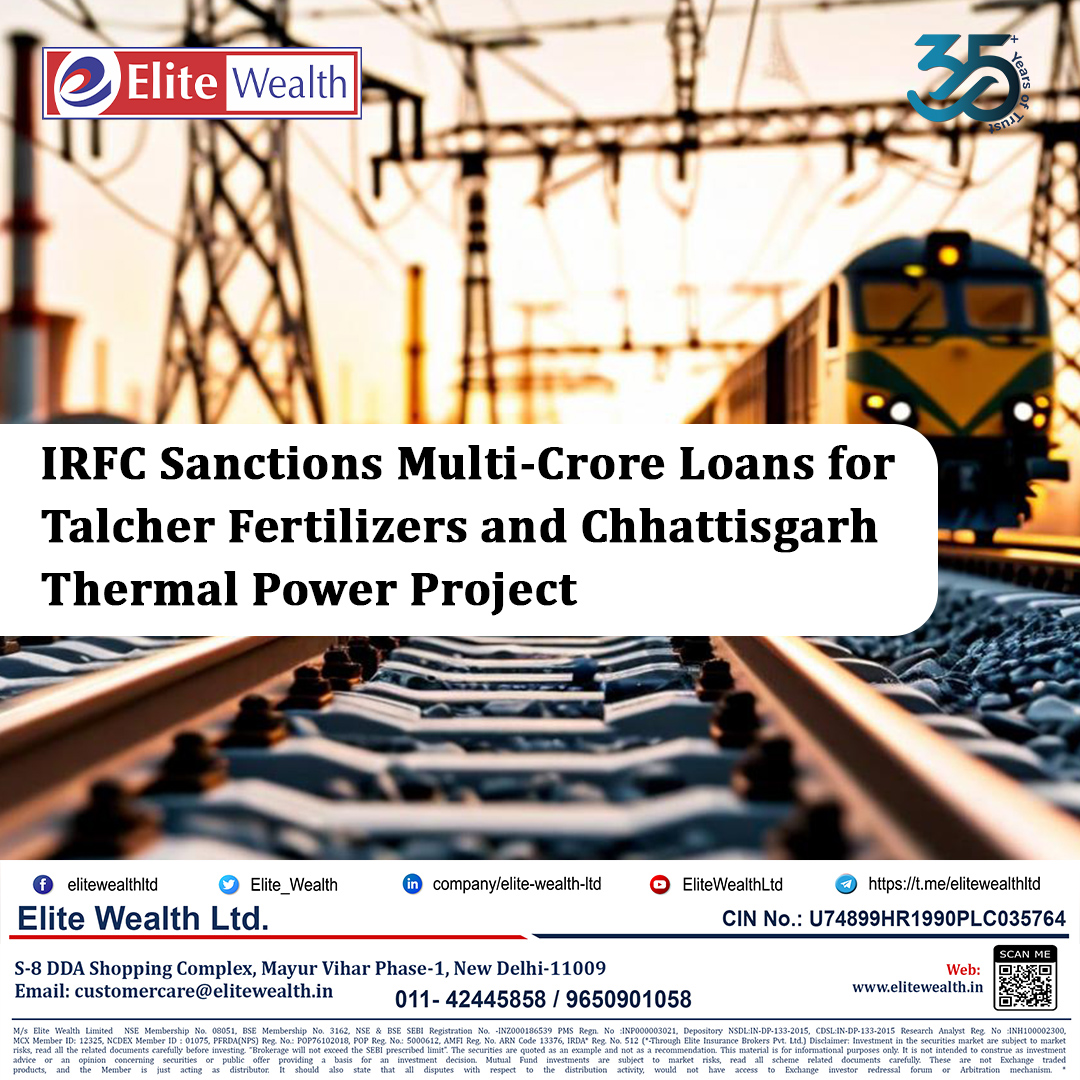 Elite_Wealth's tweet image. 💰 IRFC Fuels India’s Growth Story! 🚆⚡
Indian Railway Finance Corporation (IRFC) sanctions multi-crore loans for:
.
👉 Read Full Details Here: elitewealth.in/irfc-sanctions…
.
#IRFC #PowerProjects #Fertilizers #InfrastructureIndia #EliteWealth #BusinessUpdate