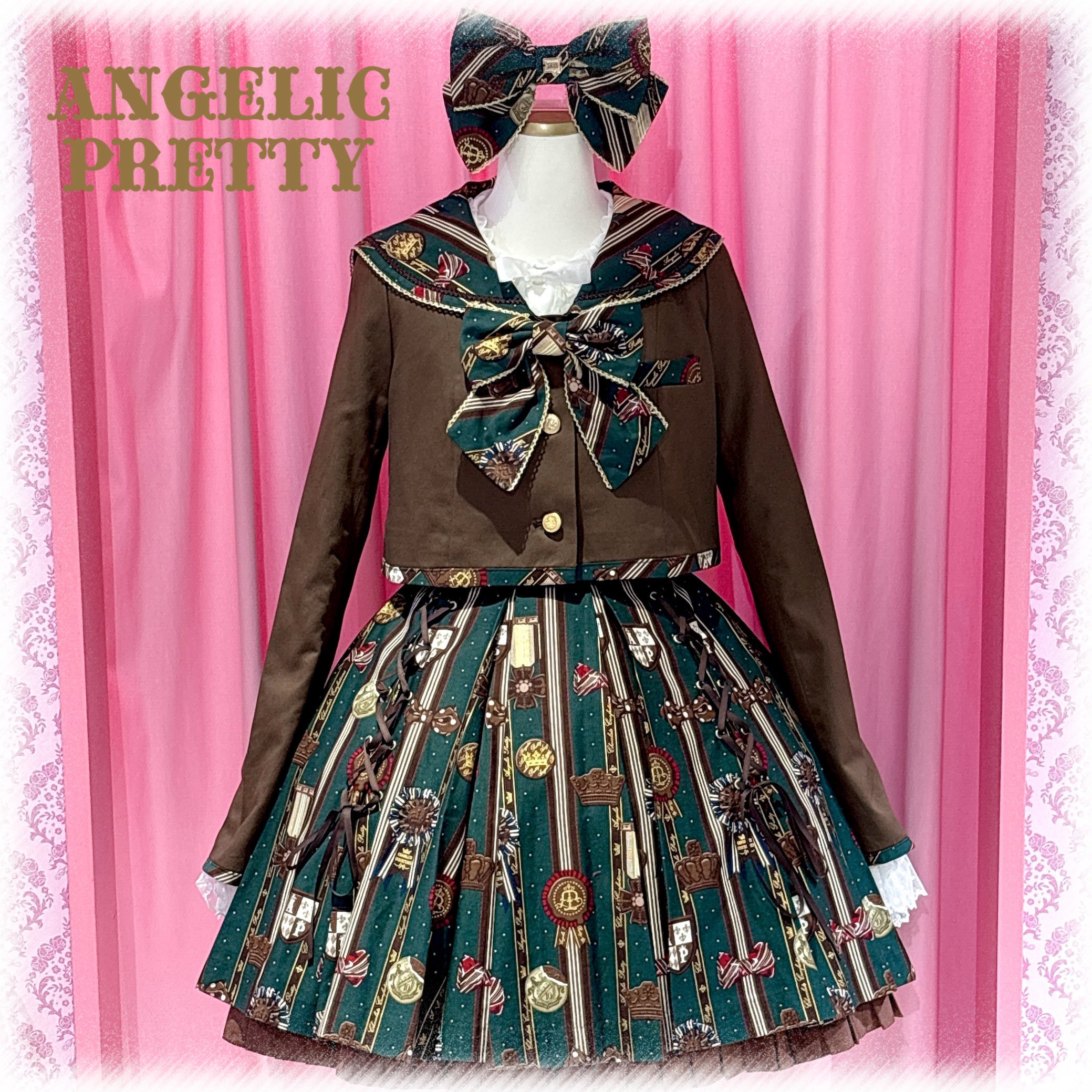AngelicPretty Chocolate Rosette JSK Chocolate Rosette JSK Set