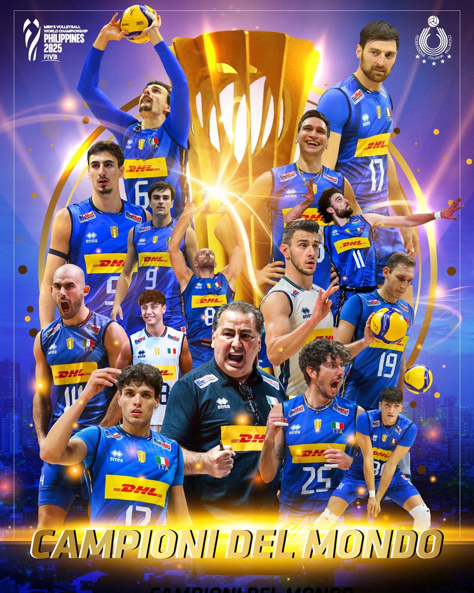 BobboMirco's tweet photo. Quando lo sport ti emoziona, soffri e gioisci, accomuna genti e popoli, sai che è la pallavolo. #MWCH2025 #LaNazionale https://t.co/ufD20Xij6A