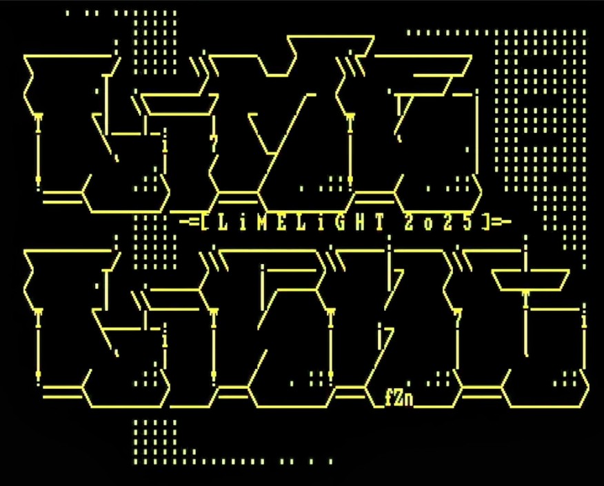 Another party logo done for LimeLight 2o25. #ascii #ansi #asciiart #textmode #demoscene