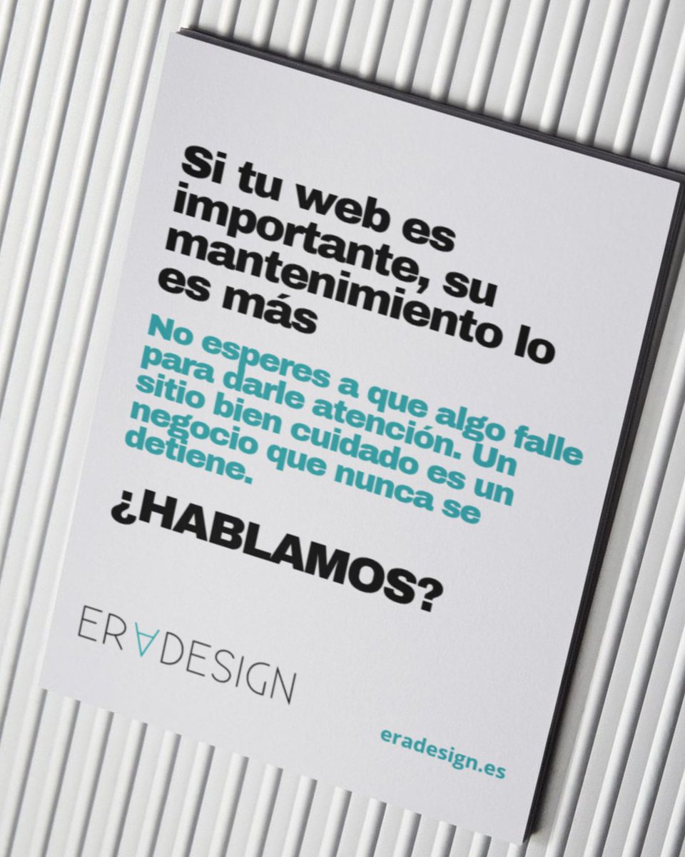 eradesigngrafic's tweet image. ¡Tu web necesita amor y cuidado! Por eso en eradesign te ofrecemos mantenimientos #web,
Actualizar contenido, El #SEO, errores y lentitud
 ¡Renovar tu web y darle una imagen fresca y moderna!
contacto@eradesin.es
#diseñoweb #actualizacionweb #seo #alicante #optimizacionweb