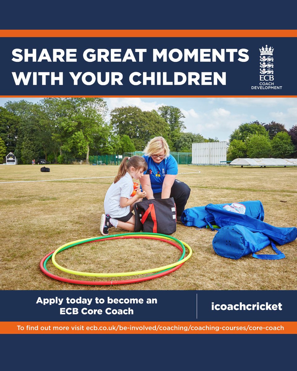 Want to make a difference in cricket? Why not become an ECB Core Coach 🏏

📆Sunday 26th October 30th November 11th January 15th February
📍Leicester Grammar School
⏰9-4pm
BOOK HERE: cvent.me/B2koQD 

#icoachcricket #ourgamemygame #cricket