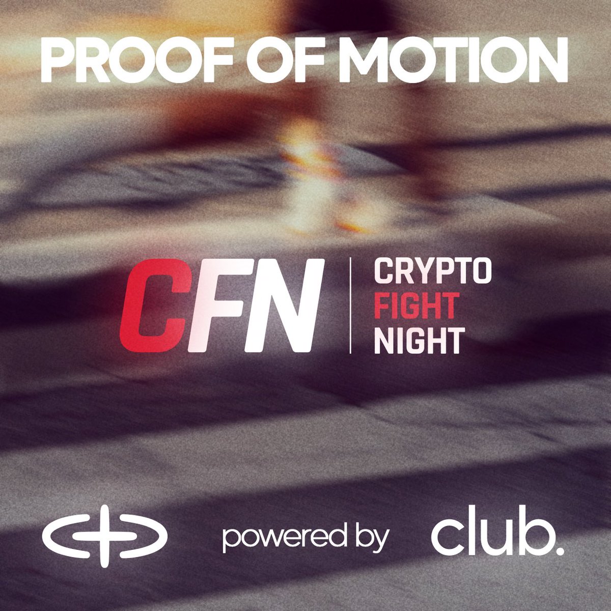 Proof of Motion is coming 🔊

We're partnering with <a href="/CryptoFightWeek/">Crypto Fight Week</a> to hook the community up with free tickets 🎟

First come, first served - see you at the start line tomorrow morning at 8AM🏃‍♂️
