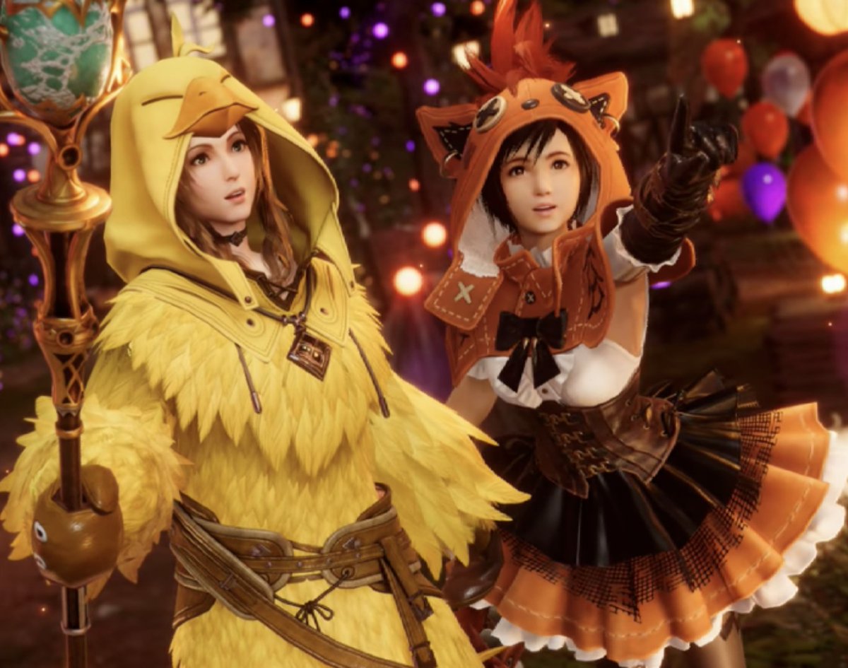 エアユフィ可愛いわ〜💕💕💕
セフィロス取った後放置してたのについ復活してシーズンパス買ってしまった笑

ハロウィンの仮装をしようってなった時に露出系じゃなくて着ぐるみチョイスするエアリスって解釈一致だわ