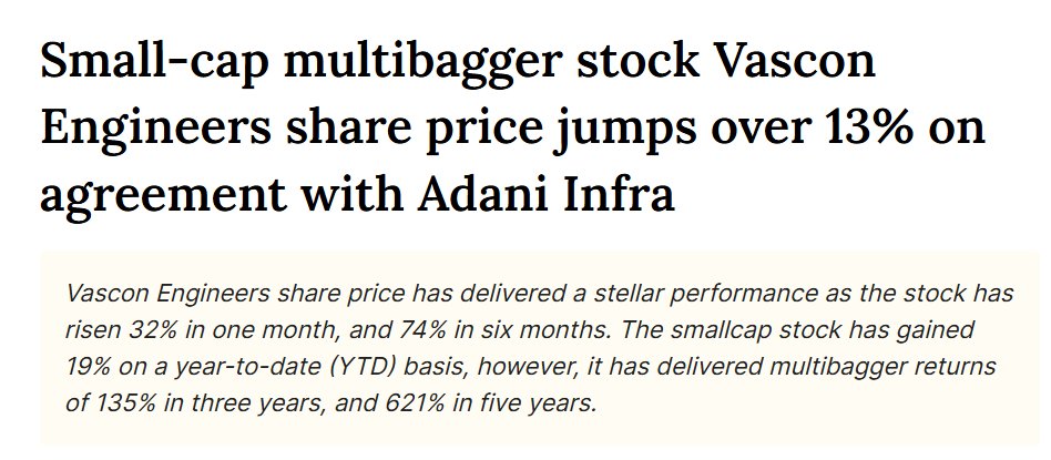 MarketKiKhabar's tweet image. Stock reaction of Vascon Engineers after agreement news. #vasconengineering #StockInNews