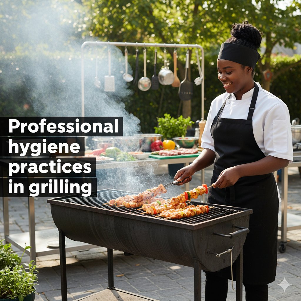 How to maintain a clean hygienic grilling practice as a professional

- Meat should be left in the refrigerator or cold room until it is ready to be used. 

- Keep cooked and uncooked food apart at all times.