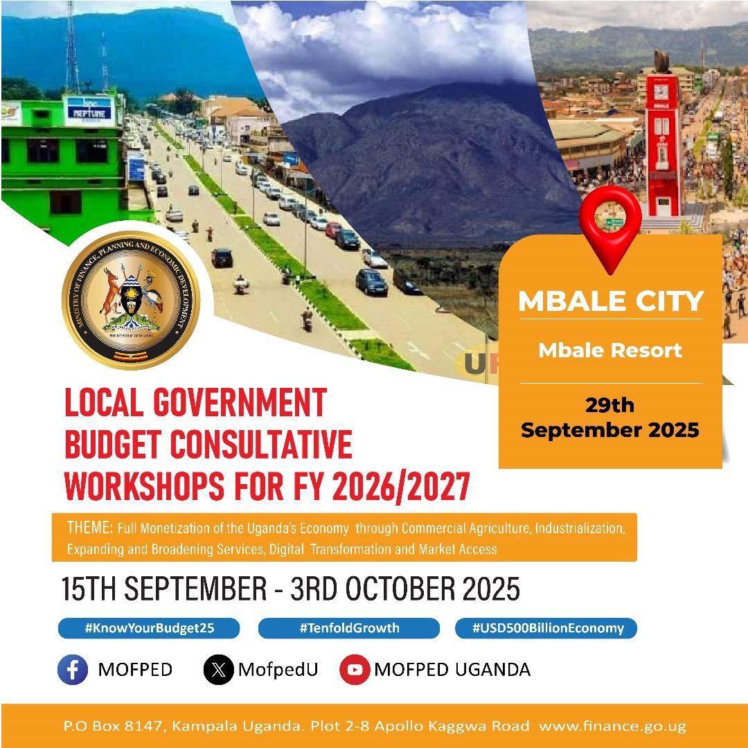 saufah_'s tweet photo. The Local Government Budget consultative workshop for FY 2026/2027 continues in Mbale at Mbale Resort with different LG representatives.

#KnowYourBudget25
#TenfoldGrowth
#USD500BillionEconomy https://t.co/SCzAuIzfXW
