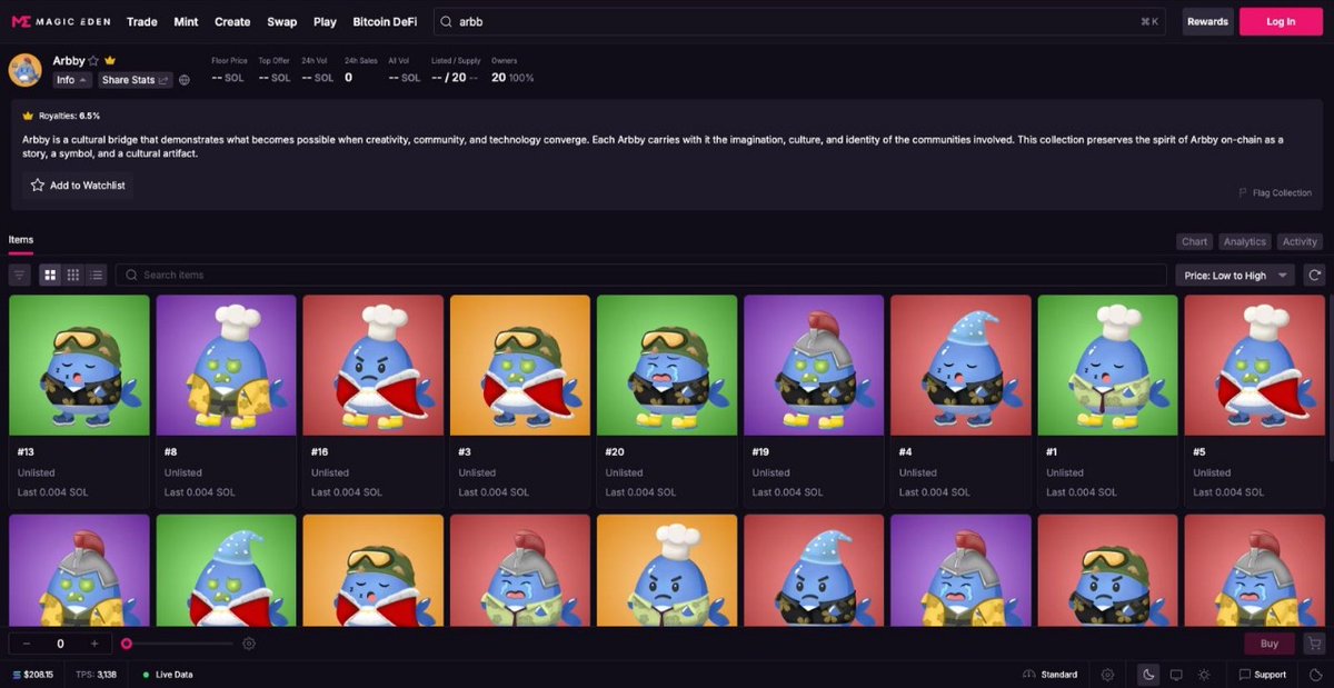 🚨 We’re LIVE on <a href="/MagicEden/">Magic Eden 🪄</a> 🚨 
Arbby NFT has officially launched on Solana!
Utilities include:
Exclusive access to ArtKit Project
Community &amp; badge-based benefits
Long-term cultural + creative value 
Join the Arbby Fam👇
magiceden.io/marketplace/arb 

#ArbbyNFT #MagicEden #NFTLaunch