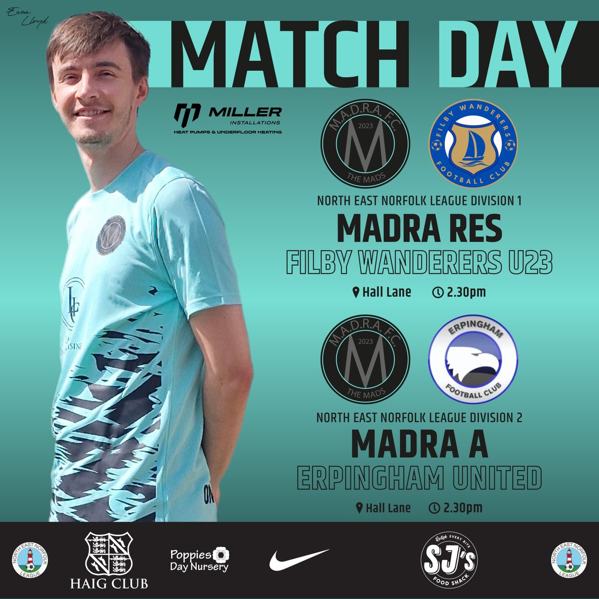 MADRA FC (@madrafc) on Twitter photo ๐ ๐๐ง๐๐ ๐๐๐ฌ
Reserves and A Team both at home this week as we welcome <a href="/Filby_Wanderers/">Filby Wanderers FC</a> U23 and <a href="/ErpinghamFC/">Erpingham United</a> respectively to Hall Lane.
Ressies looking to build on their fine start.
A's will hope their progression continues.
Bar open from midday.
#UpTheMads #OneStepBeyond ๐ ๐๐ง๐๐ ๐๐๐ฌ
Reserves and A Team both at home this week as we welcome <a href="/Filby_Wanderers/">Filby Wanderers FC</a> U23 and <a href="/ErpinghamFC/">Erpingham United</a> respectively to Hall Lane.
Ressies looking to build on their fine start.
A's will hope their progression continues.
Bar open from midday.
#UpTheMads #OneStepBeyond