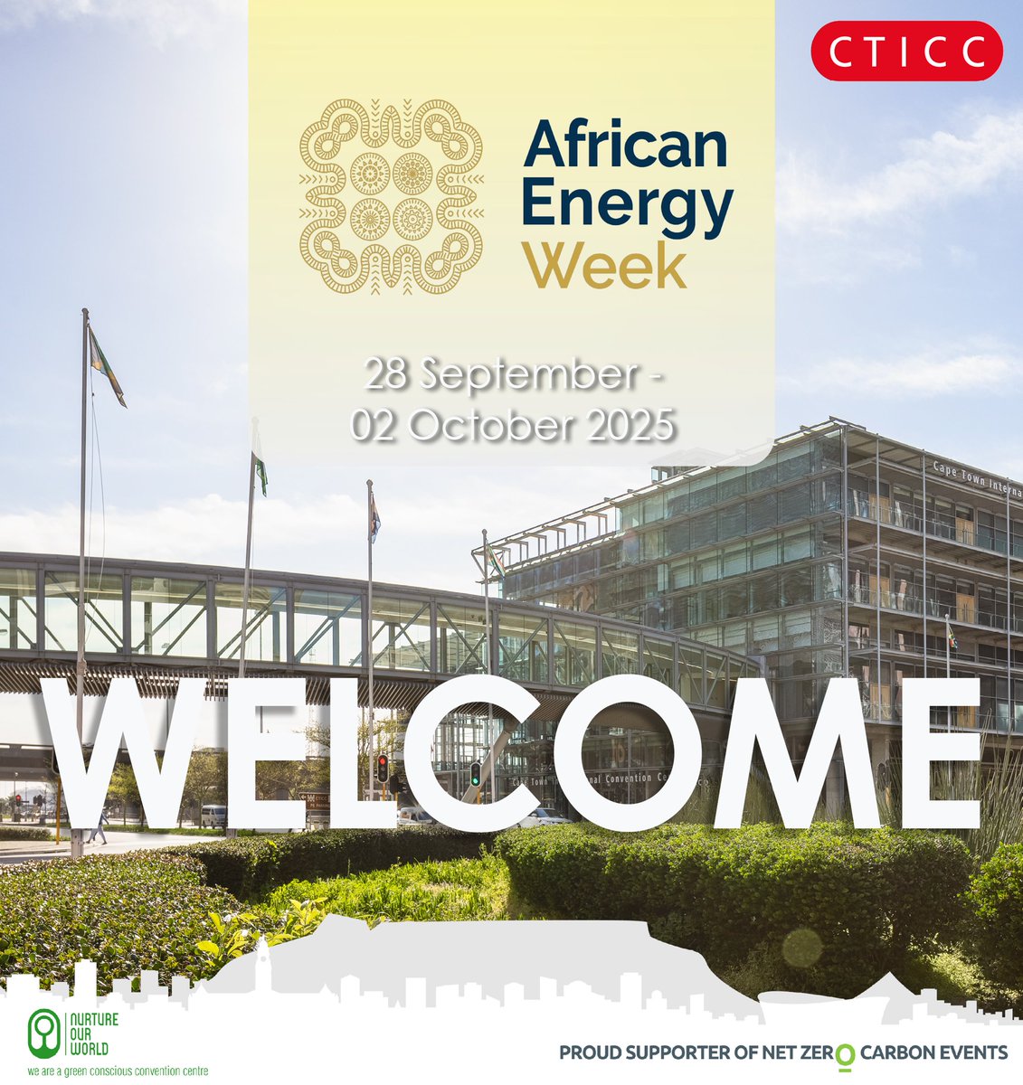 CTICC_Official's tweet image. CTICC welcomes the return of the 2025 African Energy Week.

#WeavingALegacy
#LeavingLastingImpressions
#CTICC