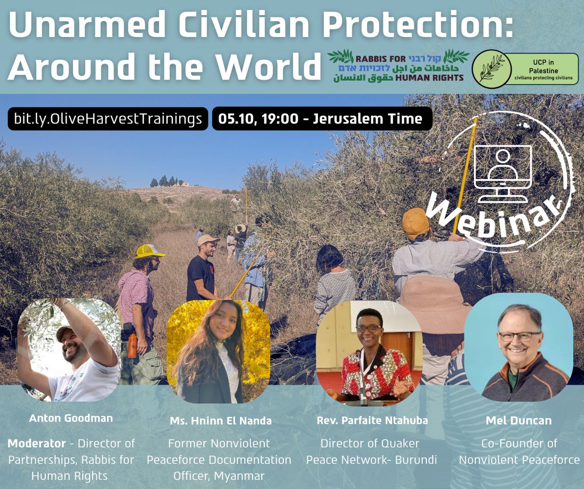 Ahead of the olive harvest we are hosting a series of workshops and trainings for volunteers to pick up important skills for the field. 

These are the first two happening next week, and will be followed every Sunday by a new workshop. 

Please sign-up! bit.ly/OliveHarvestTr…