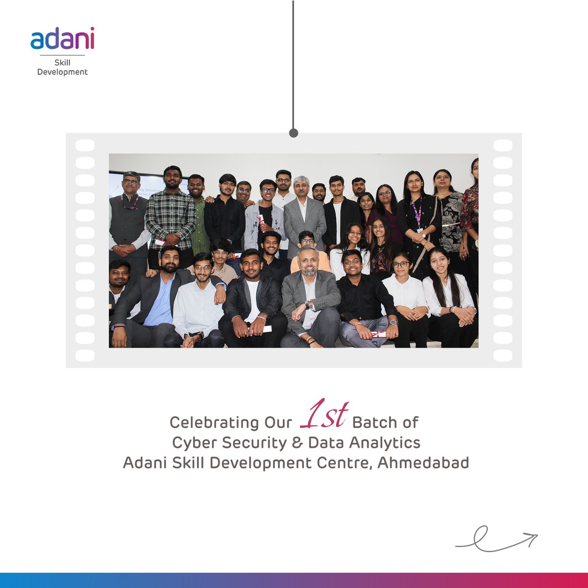 AdaniSaksham's tweet image. Recently, we celebrated our very first batch of #Cyber_Security and #Data_Analytics trainees at #AdaniSkillDevelopmentCentre Ahmedabad.

What began as a classroom journey has become a launchpad for careers that will shape industries. And this is just the beginning.

#ASDC
