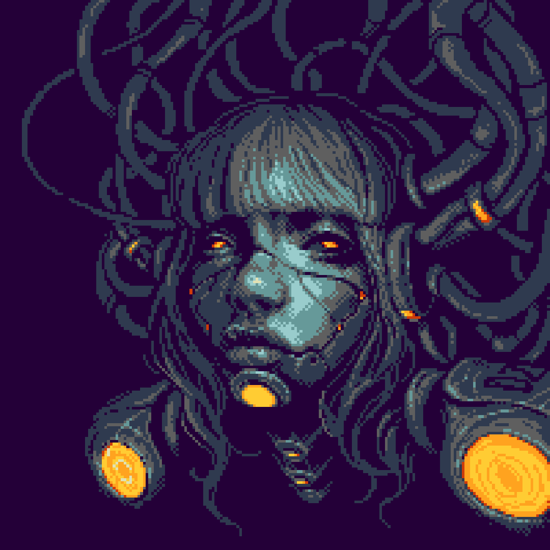 VoxOdyssey's tweet image. I am not able to track down the owner of this amazing work to tag them but it is created by 
Margaret Christina aka Tipleloop
Title: Uncanny

Tag them with a comment of you know them Please

#pixelart #pixelartist #8bitart #retroart #pixelillustration #pixelartwork #pixelated