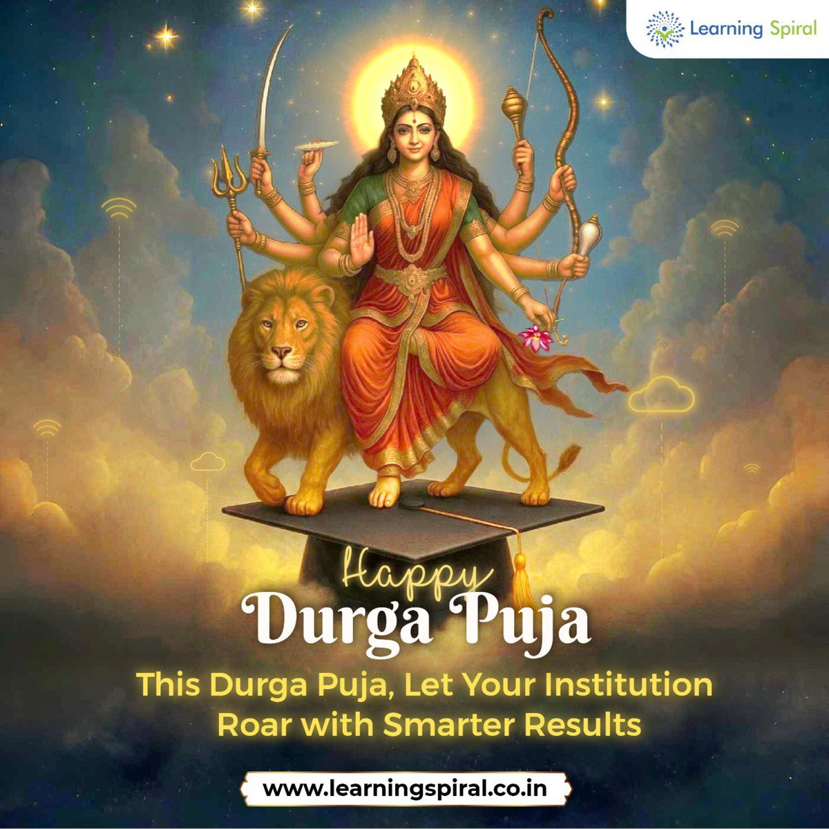 LearningSpiral's tweet image. 💪🪔 ✨ 𝐒𝐡𝐮𝐛𝐡𝐨 𝐃𝐮𝐫𝐠𝐚 𝐏𝐮𝐣𝐚 𝐟𝐫𝐨𝐦 𝐓𝐞𝐚𝐦 𝐋𝐞𝐚𝐫𝐧𝐢𝐧𝐠 𝐒𝐩𝐢𝐫𝐚𝐥! 

Let this festival of strength bring prosperity &amp;amp; innovation to education ✨🎓
.
.
.
.
#DurgaPuja2025 #LearningSpiral #EdTechIndia #FutureReady #SmartUniversitie