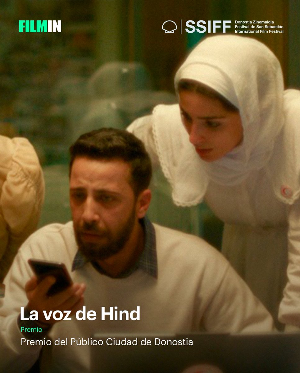 "La voz de Hind"
🏆 Premio del Público Ciudad de Donostia consiguiendo la mayor puntuación histórica del festival (9,52 sobre 10)
🔹 Distribuida en cines por <a href="/CaramelFilms/">Caramel Films</a> y <a href="/LAZONA____/">LAZONA</a> .