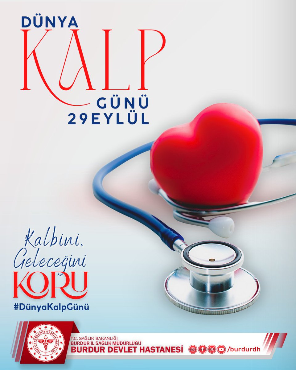 29 Eylül Dünya Kalp Günü
Kalbine İyi Bak, Hayata Sımsıkı Sarıl!
Düzenli egzersiz yapmak, sağlıklı beslenmek, tuz ve sigaradan uzak durmak kalp sağlığını güçlendirir.#DünyaKalpGünü #HerAtışDeğerli #KalbineİyiBak #SağlıklıKalp #KalpSağlığı #HayatKalpte #KalpDostuYaşam
