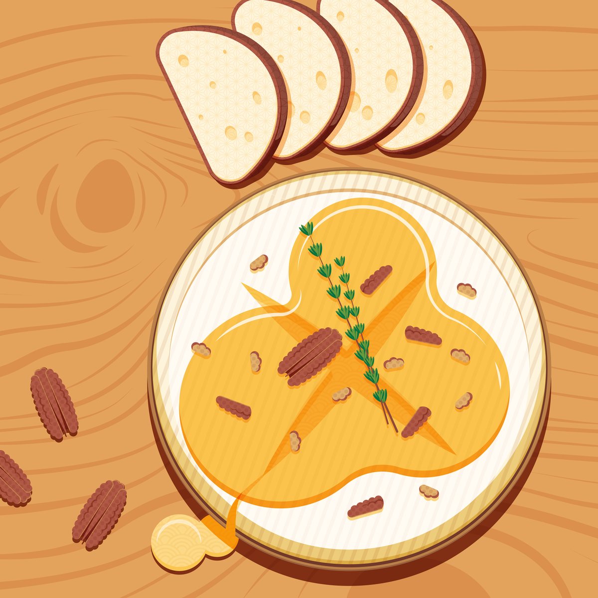 Gm y'all 🌞☕️
Happy Monday, happy new week !

Sharing with you some of the recent commissioned work I have been doing, for Octopus editions, coming out now, "Unofficial &amp; Unauthorised, You Belong with Brie", a Taylor Swift cookbook ! 👩🏻‍🍳