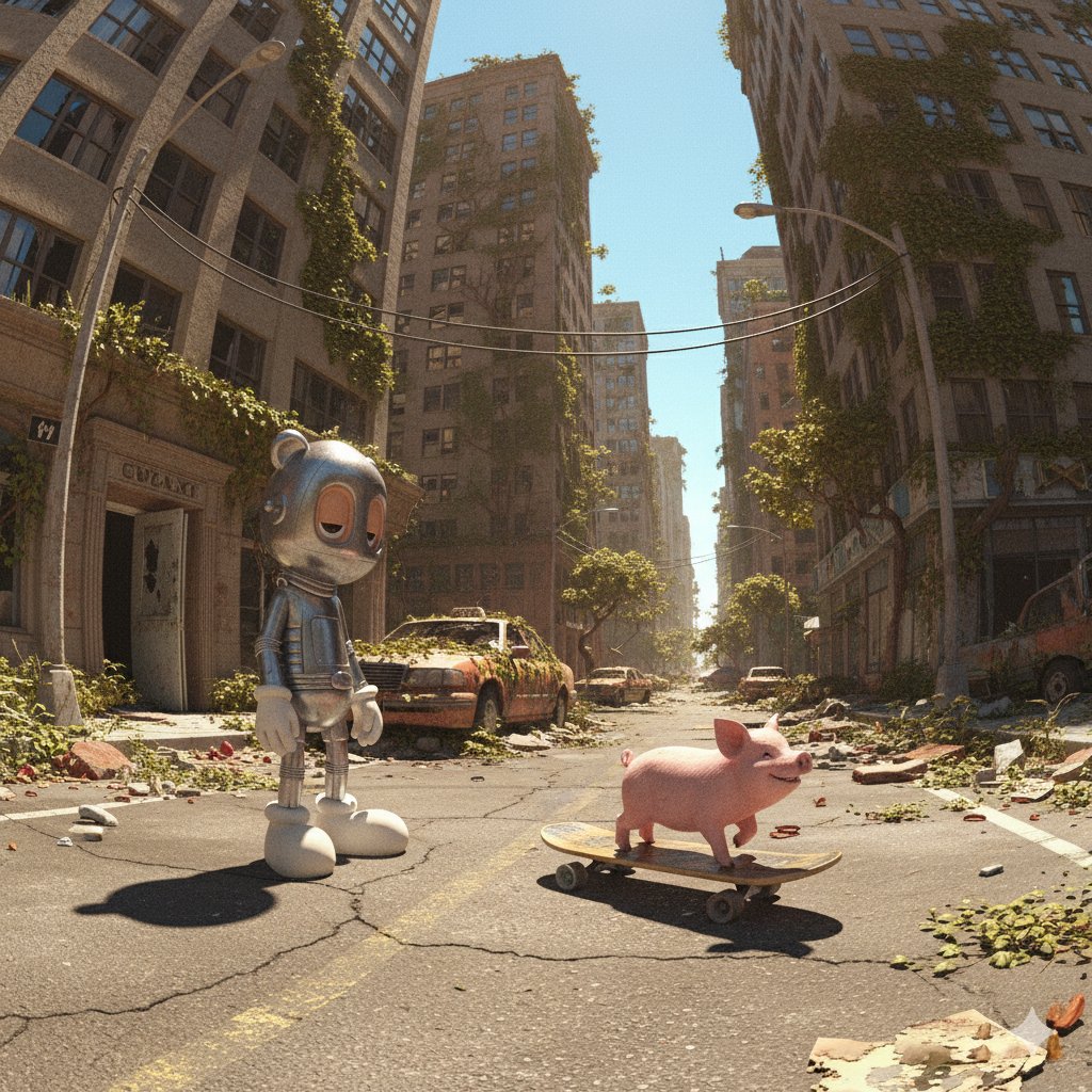 akidcalledrobot's tweet image. The last robot 🤖 🐷 🛹