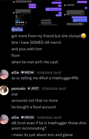 hattybtw's tweet image. i hate how people are painting "ponzalo" as like a amazing guy with this d4vd stuff. if his claim of Celeste being his little sisters friend is true. why did he not go to the cops, instead tell randoms across country on discord? like tf was i gon do. 
fly high Celeste🕊️