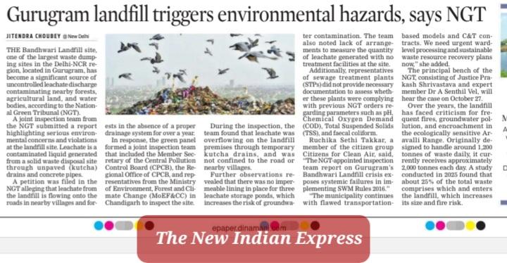 journojitendra's tweet image. Serious violation of #environmental 
Regulations at the #Bandhwari #Landfill Site, #Gurugram, including uncontrolled #leachate #discharge into nearby forest, village and #agricultural #land, were observed by the Joint Inspection Team, constituted by the #NGT. @MunCorpGurugram